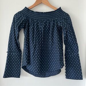 Derek Lam Printed Off-The-Shoulder Blouse Size XS 0